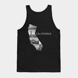 USA California State Map Tank Top